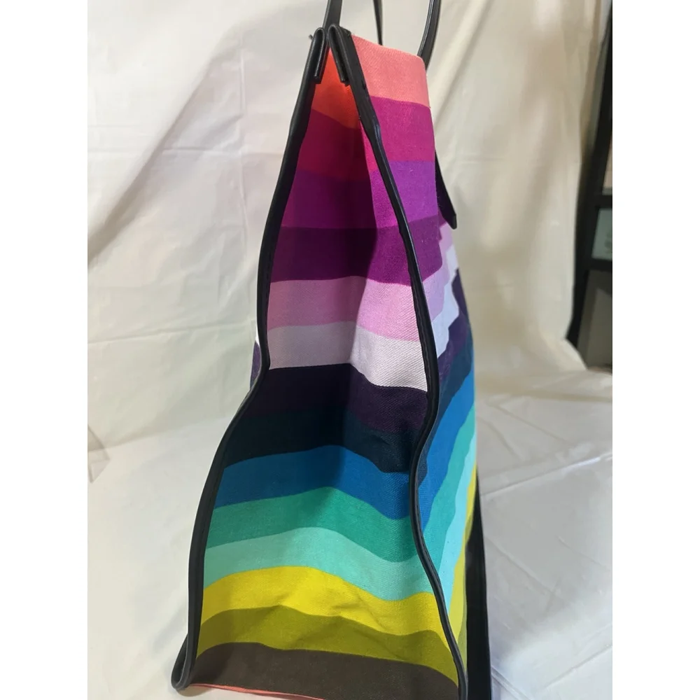 Victoria's Secret beach summer Oversized Shoulder Tote Bright Striped Bag new_15